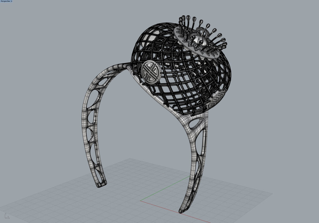 3d프린팅-족두리-컨셉-라이노-모델링